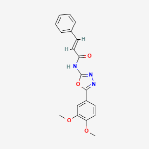 N-(5-(3,4-dimethoxyphenyl)-1,3,4-oxadiazol-2-yl)cinnamamide