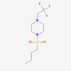 molecular formula C10H19F3N2O2S B2772718 1-(Butylsulfonyl)-4-(2,2,2-trifluoroethyl)piperazine CAS No. 1331352-88-5