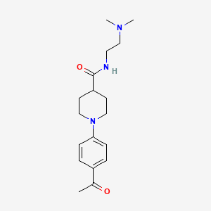 molecular formula C18H27N3O2 B2772721 1-(4-acetylphenyl)-N-[2-(dimethylamino)ethyl]-4-piperidinecarboxamide CAS No. 900018-91-9