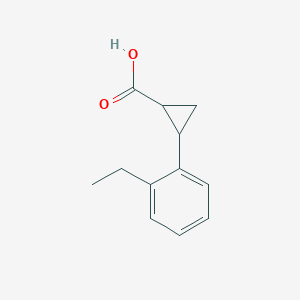 molecular formula C12H14O2 B2772749 2-(2-Ethylphenyl)cyclopropane-1-carboxylic acid CAS No. 1251271-95-0