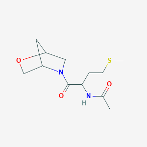molecular formula C12H20N2O3S B2772765 N-(1-(2-oxa-5-azabicyclo[2.2.1]heptan-5-yl)-4-(methylthio)-1-oxobutan-2-yl)acetamide CAS No. 2034206-74-9