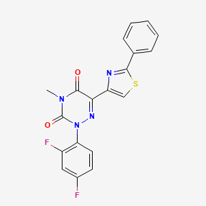 2-(2,4-difluorophenyl)-4-methyl-6-(2-phenyl-1,3-thiazol-4-yl)-1,2,4-triazine-3,5(2H,4H)-dione