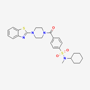 4-(4-(benzo[d]thiazol-2-yl)piperazine-1-carbonyl)-N-cyclohexyl-N-methylbenzenesulfonamide