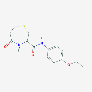 molecular formula C14H18N2O3S B2772776 N-(4-乙氧基苯基)-5-酮-1,4-噻赛巴环-3-羧酰胺 CAS No. 1396631-27-8