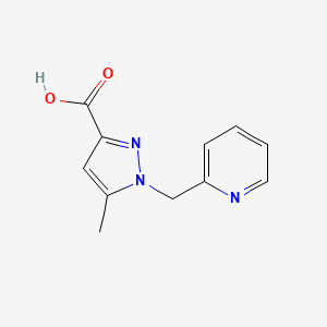5-Methyl-1-(pyridin-2-ylmethyl)pyrazole-3-carboxylic acid