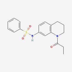 N-(1-propionyl-1,2,3,4-tetrahydroquinolin-7-yl)benzenesulfonamide