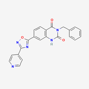 molecular formula C22H15N5O3 B2772784 3-benzyl-7-(3-(pyridin-4-yl)-1,2,4-oxadiazol-5-yl)quinazoline-2,4(1H,3H)-dione CAS No. 2034518-24-4