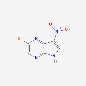 molecular formula C6H3BrN4O2 B2772795 2-bromo-7-nitro-5H-pyrrolo[2,3-b]pyrazine CAS No. 1416740-16-3