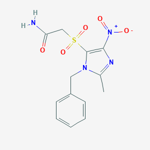 B027728 Acetamide, 2-((2-methyl-4-nitro-1-(phenylmethyl)-1H-imidazol-5-YL)sulfonyl)- CAS No. 110579-18-5