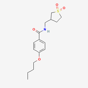 molecular formula C16H23NO4S B2772803 4-丁氧基-N-((1,1-二氧代四氢噻吩-3-基)甲基)苯甲酰胺 CAS No. 1235660-60-2