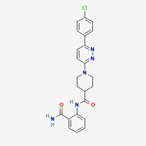 molecular formula C23H22ClN5O2 B2772812 N-(2-羰胺基苯基)-1-(6-(4-氯苯基)吡啶并[3,4-d]嘧啶-3-基)哌啶-4-羧酰胺 CAS No. 1105231-98-8