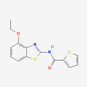 molecular formula C14H12N2O2S2 B2772817 N-(4-ethoxy-1,3-benzothiazol-2-yl)thiophene-2-carboxamide CAS No. 313661-98-2