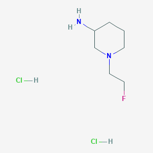 molecular formula C7H17Cl2FN2 B2772818 1-(2-氟乙基)哌啶-3-胺二盐酸盐 CAS No. 1654772-84-5