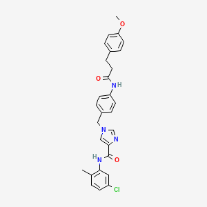molecular formula C28H27ClN4O3 B2772826 N-(5-氯-2-甲基苯基)-1-(4-(3-(4-甲氧基苯基)丙酰胺)苯基)-1H-咪唑-4-羧酰胺 CAS No. 1251621-91-6