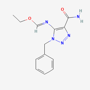 molecular formula C13H15N5O2 B2772831 乙酸乙酯(1-苄基-4-羰胺基-1H-1,2,3,4-四氮杂唑-5-基)亚甲酸酯 CAS No. 1232824-04-2