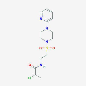 2-chloro-N-[2-(4-pyridin-2-ylpiperazin-1-yl)sulfonylethyl]propanamide