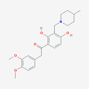 molecular formula C23H29NO5 B2772841 1-(2,4-二羟基-3-((4-甲基哌嗪-1-基)甲基)苯基)-2-(3,4-二甲氧基苯基)乙酮 CAS No. 1021205-99-1