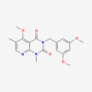 molecular formula C19H21N3O5 B2772846 3-(3,5-dimethoxybenzyl)-5-methoxy-1,6-dimethylpyrido[2,3-d]pyrimidine-2,4(1H,3H)-dione CAS No. 941942-23-0