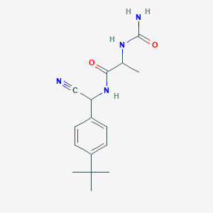 molecular formula C16H22N4O2 B2772850 N-[(4-tert-butylphenyl)(cyano)methyl]-2-(carbamoylamino)propanamide CAS No. 1356656-28-4
