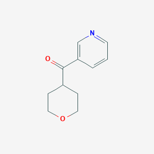 molecular formula C11H13NO2 B2772862 3-(Oxane-4-carbonyl)pyridine CAS No. 410083-27-1