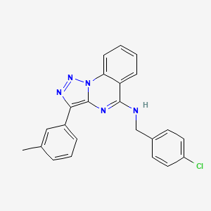 molecular formula C23H18ClN5 B2772866 N-[(4-氯苯基)甲基]-3-(3-甲基苯基)三唑并[1,5-a]喹唑啉-5-胺 CAS No. 866843-87-0