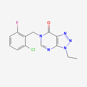 molecular formula C13H11ClFN5O B2772875 6-(2-氯-6-氟苯甲基)-3-乙基-3H-[1,2,3]三唑并[4,5-d]嘧啶-7(6H)-酮 CAS No. 1058433-27-4