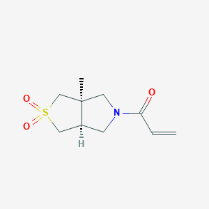 B2772881 1-[(3Ar,6aS)-3a-methyl-2,2-dioxo-3,4,6,6a-tetrahydro-1H-thieno[3,4-c]pyrrol-5-yl]prop-2-en-1-one CAS No. 2224216-68-4