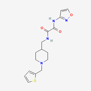 molecular formula C16H20N4O3S B2772882 N1-(异噁唑-3-基)-N2-((1-(噻吩-2-基甲基)哌啶-4-基甲基)草酰胺) CAS No. 953231-02-2