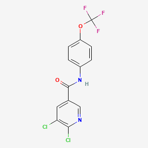 molecular formula C13H7Cl2F3N2O2 B2772883 5,6-dichloro-N-[4-(trifluoromethoxy)phenyl]pyridine-3-carboxamide CAS No. 868234-31-5