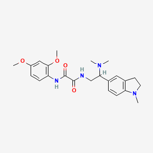 molecular formula C23H30N4O4 B2772885 N1-(2,4-dimethoxyphenyl)-N2-(2-(dimethylamino)-2-(1-methylindolin-5-yl)ethyl)oxalamide CAS No. 922116-52-7