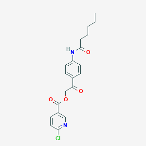 [2-[4-(Hexanoylamino)phenyl]-2-oxoethyl] 6-chloropyridine-3-carboxylate