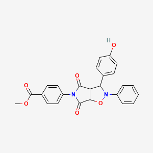 methyl 4-[3-(4-hydroxyphenyl)-4,6-dioxo-2-phenylhexahydro-5H-pyrrolo[3,4-d]isoxazol-5-yl]benzoate