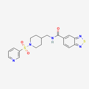 N-((1-(pyridin-3-ylsulfonyl)piperidin-4-yl)methyl)benzo[c][1,2,5]thiadiazole-5-carboxamide