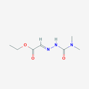 molecular formula C7H13N3O3 B2772905 Ethyl (2E)-2-{[(dimethylcarbamoyl)amino]imino}acetate CAS No. 53147-90-3