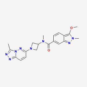 molecular formula C20H22N8O2 B2772907 3-甲氧基-N,2-二甲基-N-(1-{3-甲基-[1,2,4]三唑并[4,3-b]吡嗪-6-基}氮杂环丁烷-3-基)-2H-吲唑-6-甲酰胺 CAS No. 2199980-15-7