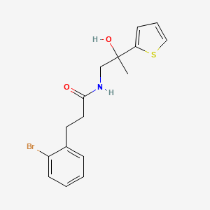 3-(2-bromophenyl)-N-(2-hydroxy-2-(thiophen-2-yl)propyl)propanamide