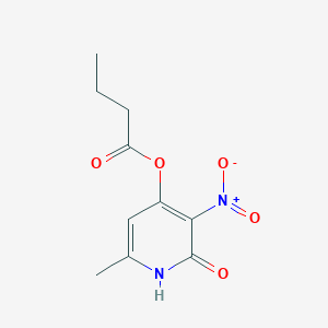 molecular formula C10H12N2O5 B2772911 (6-methyl-3-nitro-2-oxo-1H-pyridin-4-yl) butanoate CAS No. 868679-31-6