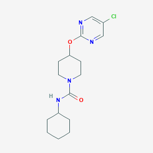molecular formula C16H23ClN4O2 B2772921 4-(5-Chloropyrimidin-2-yl)oxy-N-cyclohexylpiperidine-1-carboxamide CAS No. 2415509-83-8
