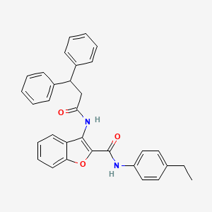 molecular formula C32H28N2O3 B2772935 3-(3,3-diphenylpropanamido)-N-(4-ethylphenyl)benzofuran-2-carboxamide CAS No. 888461-55-0