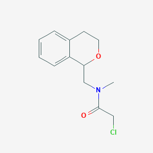 molecular formula C13H16ClNO2 B2772946 2-Chloro-N-(3,4-dihydro-1H-isochromen-1-ylmethyl)-N-methylacetamide CAS No. 2411278-43-6
