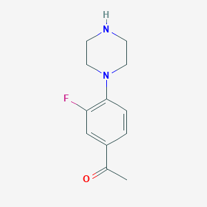 1-(3-Fluoro-4-piperazin-1-ylphenyl)ethanone