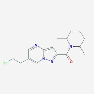 molecular formula C16H21ClN4O B277295 6-(2-Chloroethyl)-2-[(2,6-dimethyl-1-piperidinyl)carbonyl]pyrazolo[1,5-a]pyrimidine 