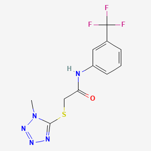 2-[(1-methyl-1H-1,2,3,4-tetrazol-5-yl)sulfanyl]-N-[3-(trifluoromethyl)phenyl]acetamide