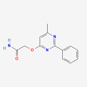 molecular formula C13H13N3O2 B2772957 2-[(6-Methyl-2-phenyl-4-pyrimidinyl)oxy]acetamide CAS No. 861212-09-1