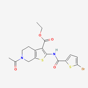 molecular formula C17H17BrN2O4S2 B2772964 ethyl 6-acetyl-2-(5-bromothiophene-2-amido)-4H,5H,6H,7H-thieno[2,3-c]pyridine-3-carboxylate CAS No. 864858-03-7