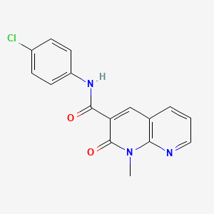 molecular formula C16H12ClN3O2 B2772969 N-(4-氯苯基)-1-甲基-2-氧代-1,2-二氢-1,8-萘啶-3-羧酰胺 CAS No. 899968-88-8