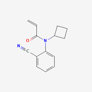 molecular formula C14H14N2O B2772972 N-(2-Cyanophenyl)-N-cyclobutylprop-2-enamide CAS No. 2361640-50-6