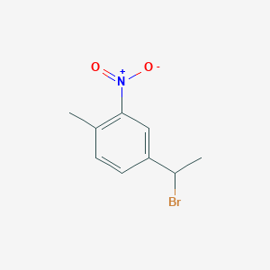 molecular formula C9H10BrNO2 B2772973 4-(1-Bromoethyl)-1-methyl-2-nitrobenzene CAS No. 1152552-75-4
