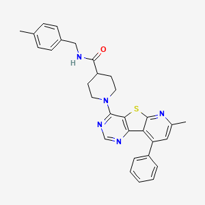 1-(7-methyl-9-phenylpyrido[3',2':4,5]thieno[3,2-d]pyrimidin-4-yl)-N-(4-methylbenzyl)piperidine-4-carboxamide