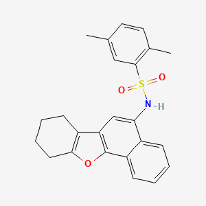 molecular formula C24H23NO3S B2772979 2,5-dimethyl-N-(7,8,9,10-tetrahydronaphtho[1,2-b][1]benzofuran-5-yl)benzenesulfonamide CAS No. 518320-81-5